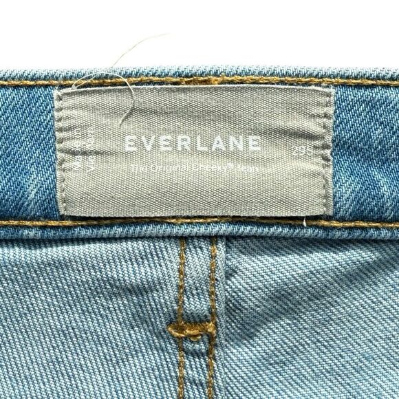 Everlane "The Original Cheeky" Jean Straight Leg Light Sky Wash Women's 29 Short - Picture 6 of 9
